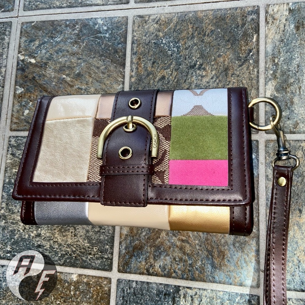 Coach Patchwork Y2K Wristlet Wallet
